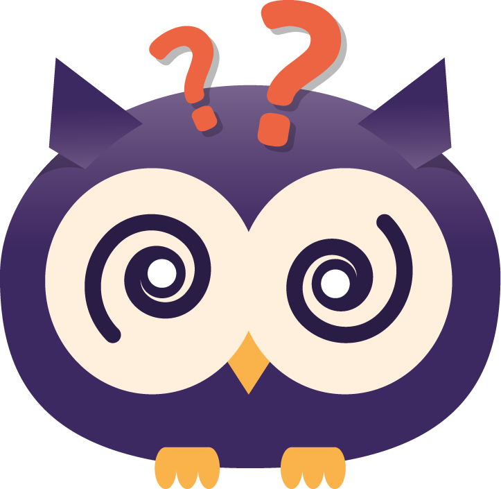 Owly avec des points d'interrogation